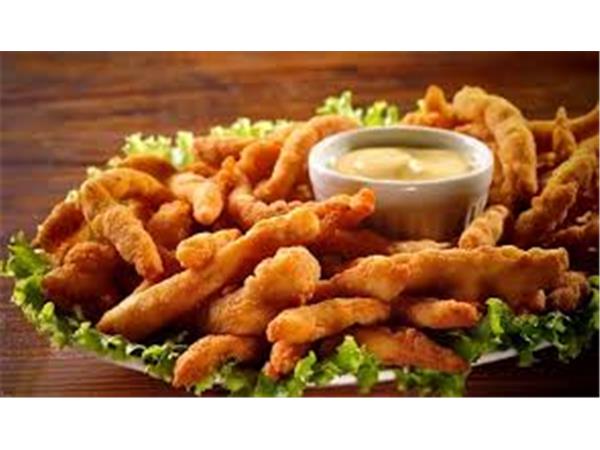 PORÇAO TIRAS FILE  FRANGO EMPANADA